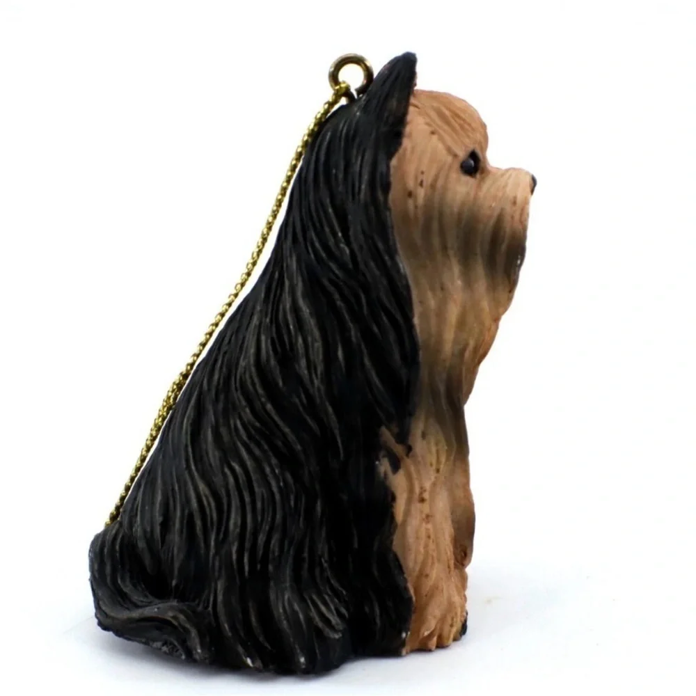 Yorkie Dog Ornament Vintage Figurine Pet Lover Christmas Decor Holiday Gifts